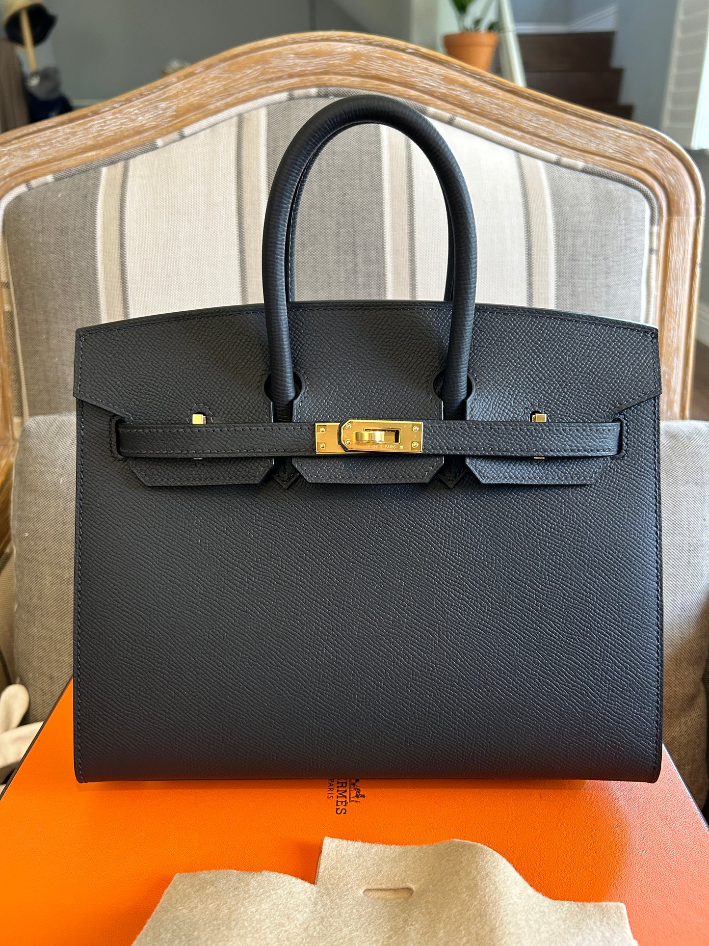 Birkin 25 Box Black GHW *SOLD*