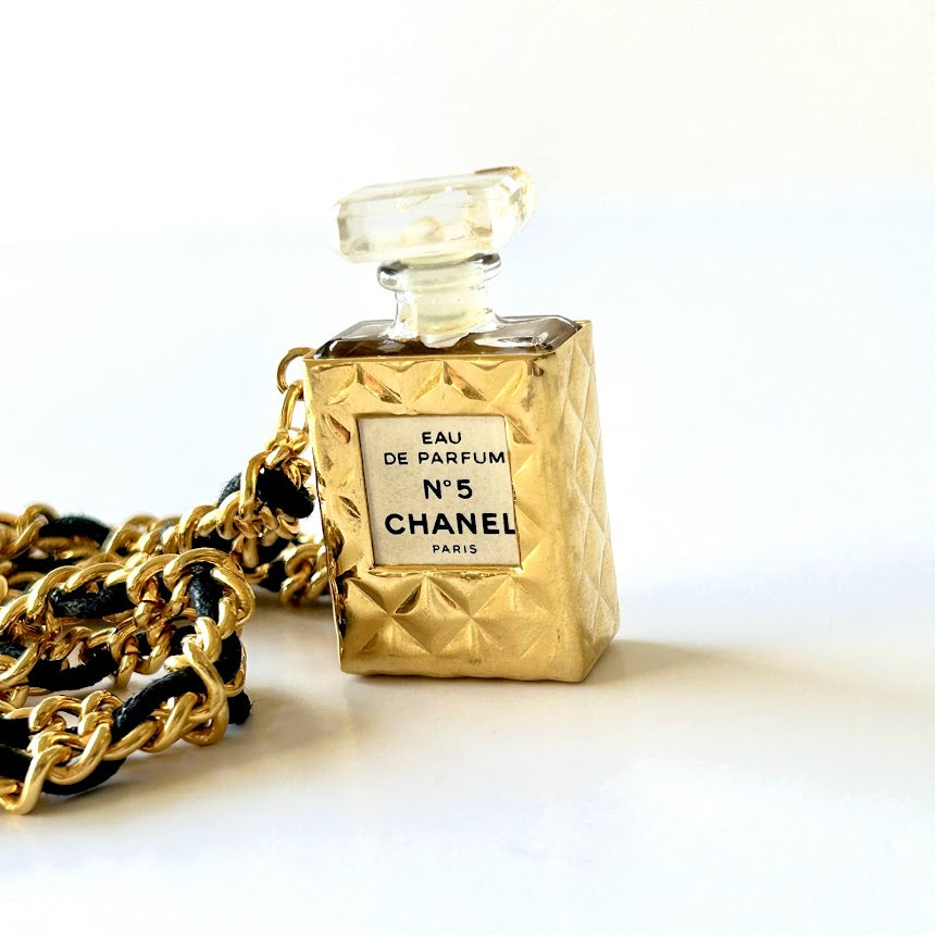 VINTAGE PERFUME BOTTLE CHANEL No 5 MADE IN FRANCE COLLECTIBLES GLASS  MINIATURE