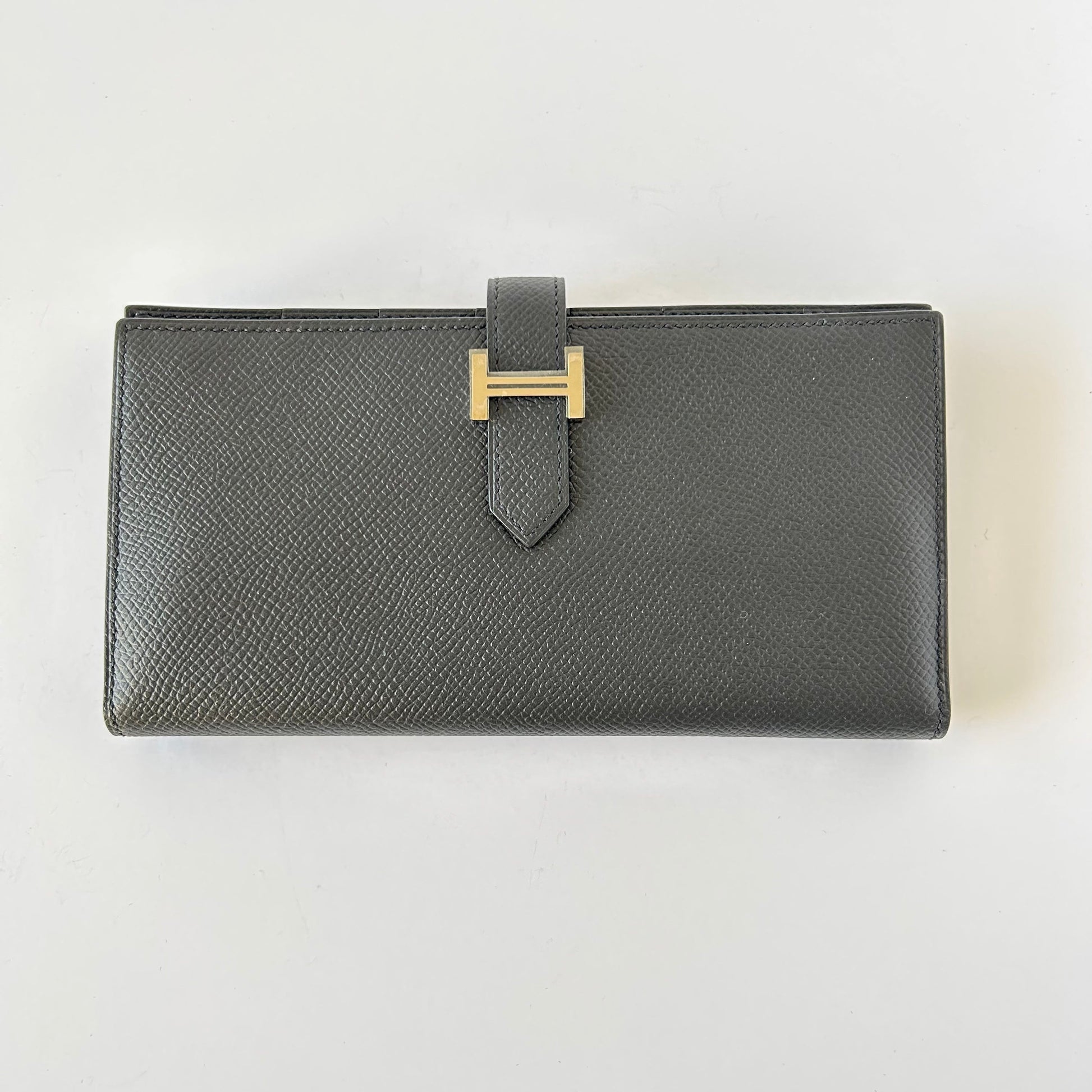 Hermes Bearn Soufflet Veau Epsom Noir