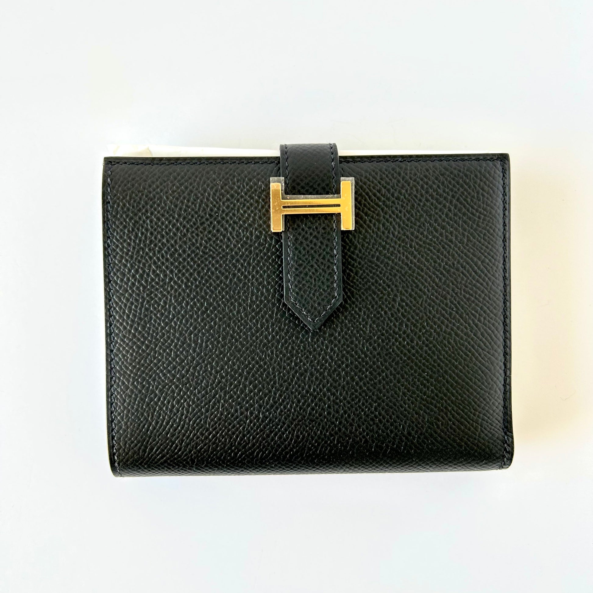 Hermes Bearn Compact Veau Epsom Noir