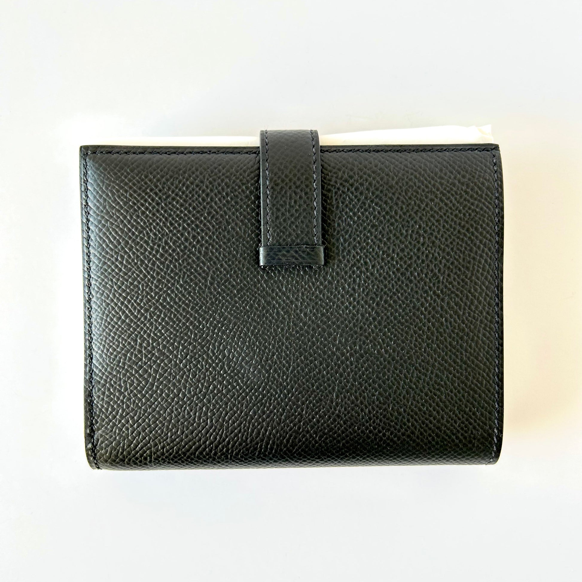 Hermes Bearn Compact Veau Epsom Noir