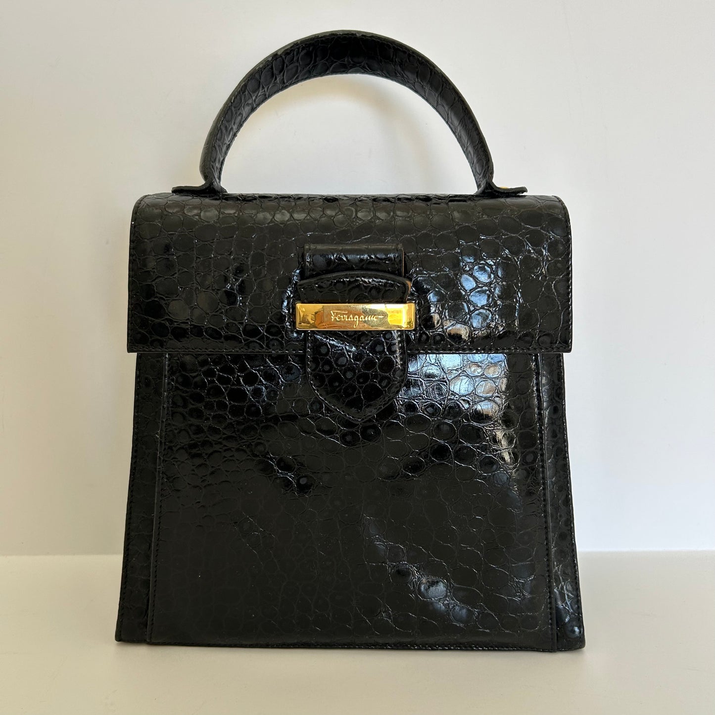 Salvatore Ferragamo Lizard Shoulder Bag