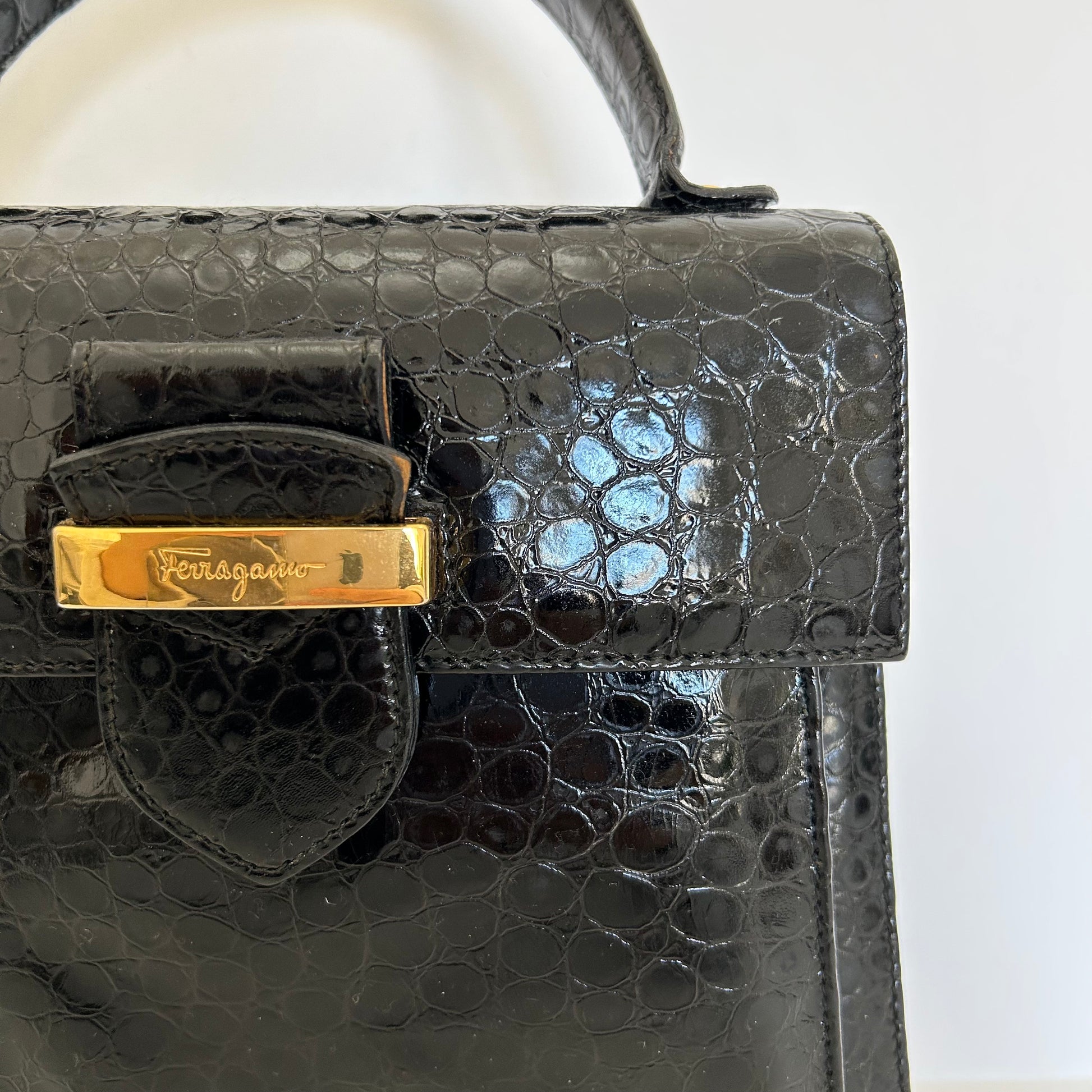 Salvatore Ferragamo Lizard Shoulder Bag