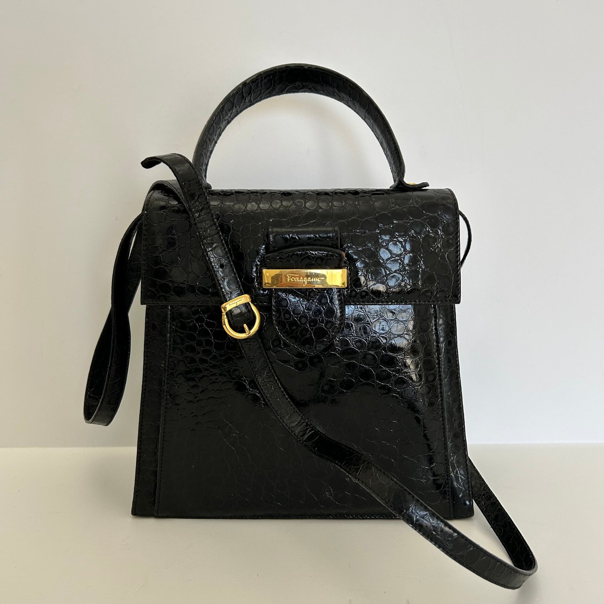 Salvatore Ferragamo Lizard Shoulder Bag